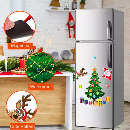 Christmas Santa Fridge Magnetic Sticker Refrigerator Sticker For Home Kitchen