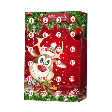 Christmas Elk Advent Calendar Children Xmas 24 Days Countdown Xmas Gift