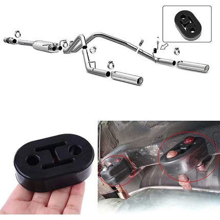 4PCS Heavy-Duty Universal Black Rubber Hangers for Car Exhaust Pipe Mount Brackets