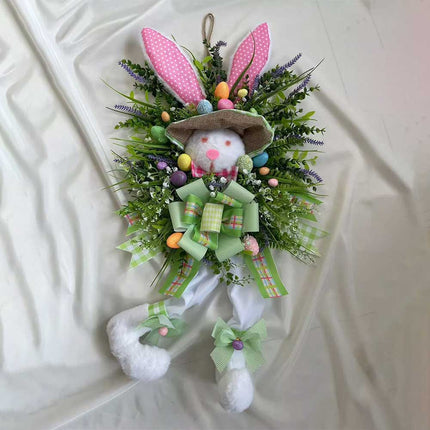 Easter Bunny Rabbit Wreath Decor Front door Party Decor Wedding Decor Spring
