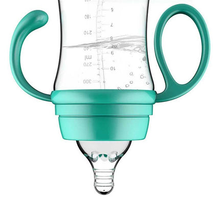 300ml Baby Bottle with Grip Infant Wide-Caliber Baby Feeding Bottles