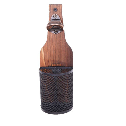 Wall Mounted Beer Bottle Opener with Cap Catcher Bar Kitchen Accessory