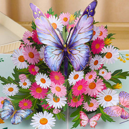 3D Pop Up Birthday Card with Flower Design for Mum, Daughter, Wife & Niece