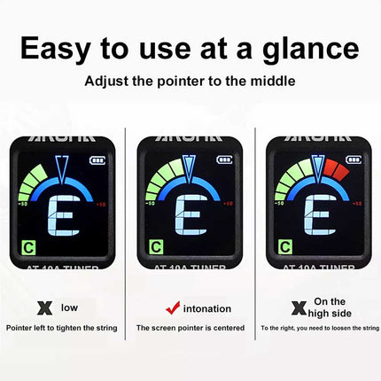 Guitar Tuner Rechargeable Digital Electronic Tuner Acoustic Guitar Tuner Violin