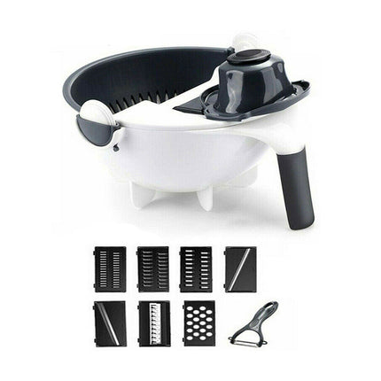 9in1 5blades Vegetable Chopper Slicer Hand Cutter Food Kitchen Utensil