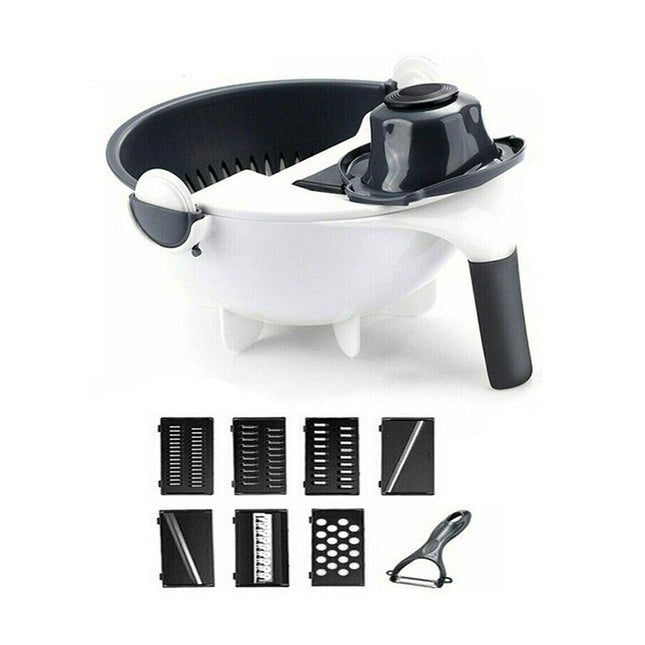 9in1 5blades Vegetable Chopper Slicer Hand Cutter Food Kitchen Utensil