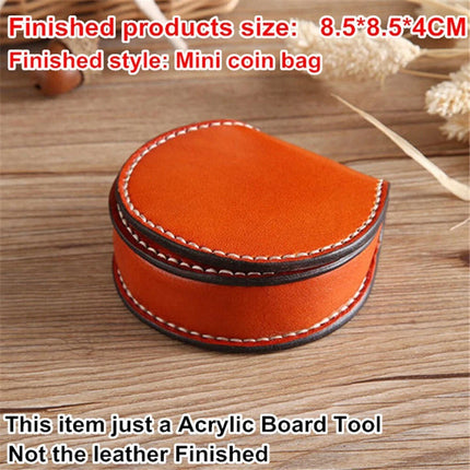 5pcs DIY Leather Coin Purse & Wallet Acrylic Template – Leather Craft Pattern Stencil