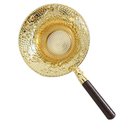 1pc Tea Strainer Tea Filter Tea Colander With Wood Handle Teaware Supplies