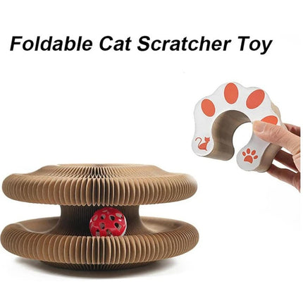 Transformable Kitty Kurlz Cat Toy, Wear-Resistant Ball & Scratch Pad