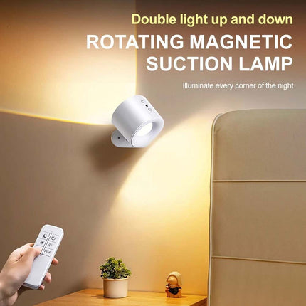 Rechargeable LED Wall Sconce Light, Magnetic Wall Mounted Night Lamp with Remote Control