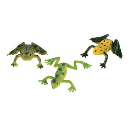 12 Mini plastic FROGS Collections Spring Nature Educational Toys model