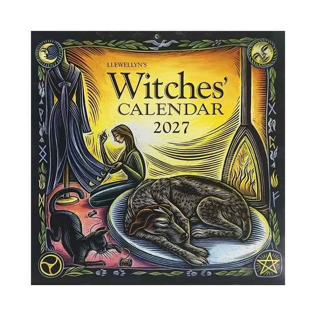 2027 Witches' Wall Calendar, Monthly Art Home Decor Calendar