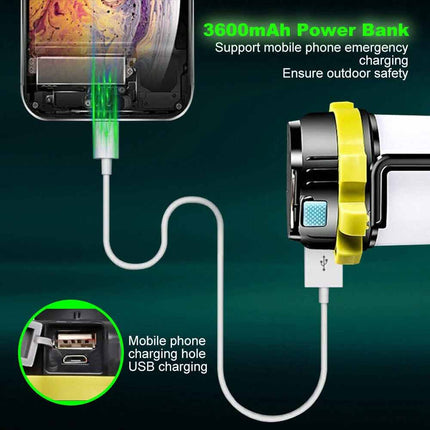 Rechargeable LED Camping Lantern, Outdoor Tent Light with Phone Charging Function for Camping Hiking