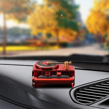 Solar Powered Car Air Fresheners Perfume Diffuser Rotating Piano Car Decors Gift