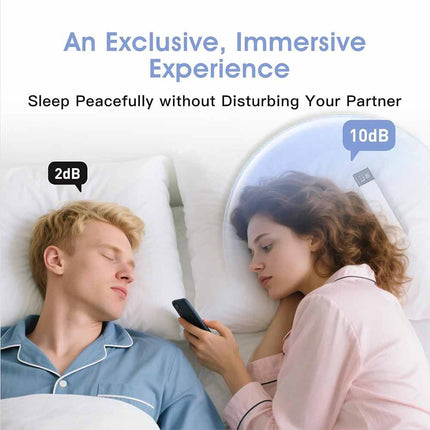 Under Pillow Bone Conduction Speaker, Bluetooth White Noise Machine with Timer & TF Card for Side Sleepers Travel