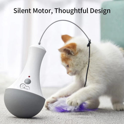 Cat Interactive Toys Funny Feather Kitten Teaser Indoor Play Automatic Toy Gift
