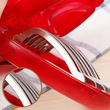 Stainless Steel Strawberry Slicer Tool, Fruit Cutter with Sharp Blade for Easy Strawberry Slicing