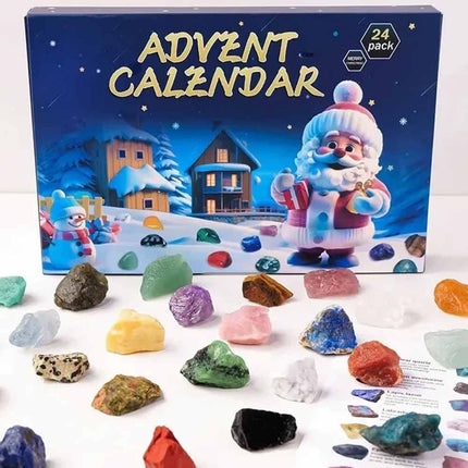 2026 Geological Simulated Ore Advent Calendar, 24‑Day Christmas Countdown with Imitation Rock & Crystal Stones
