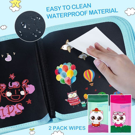 Kids Magic Drawing Painting Book Children DIY Coloring Board With Water Chalk