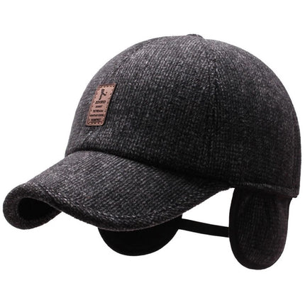 Men's Autumn & Winter Outdoor Thick Warm Adjustable Earmuffs Baseball Cap