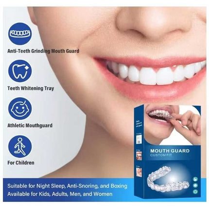 4Pc Sleeping Mouth Guard for Clenching Teeth, Stops Bruxism, Reusable with case