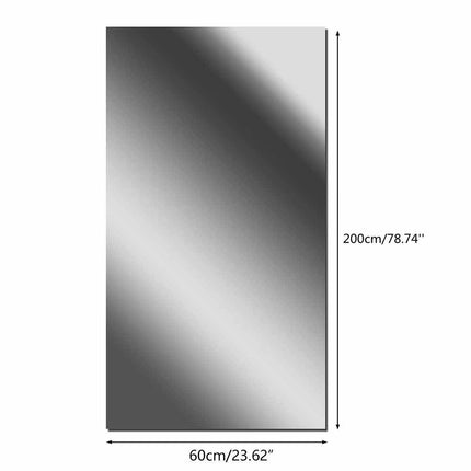 2M Self Adhesive Large Mirror Wall Sticker Roll, DIY Decor for Bathroom & Room