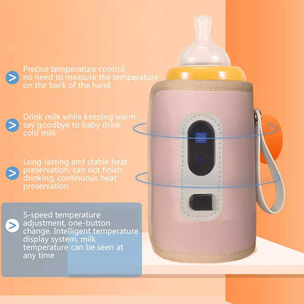 Bottle Warmer For Baby Milk USB Portable Bottle Heating Bag Car Bottle Warmer
