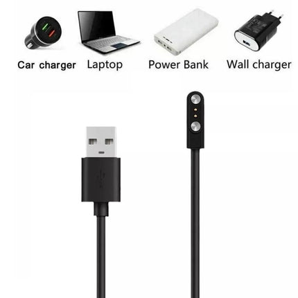 Universal Smart Watch Charger USB Power Charger Magnetic Charging 2 Pin 2.5mm/8mm