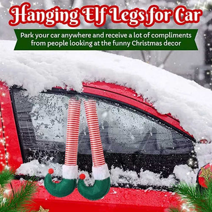 Christmas Auto Truck Santa Elf Legs Car Hanging Decor Stuffed Xmas Ornaments