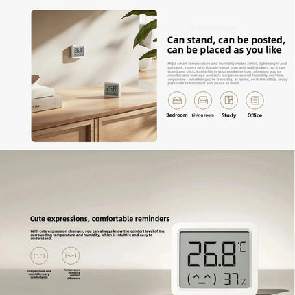 Smart Bluetooth Temperature Humidity Monitor 3, Indoor Digital Clock Sensor