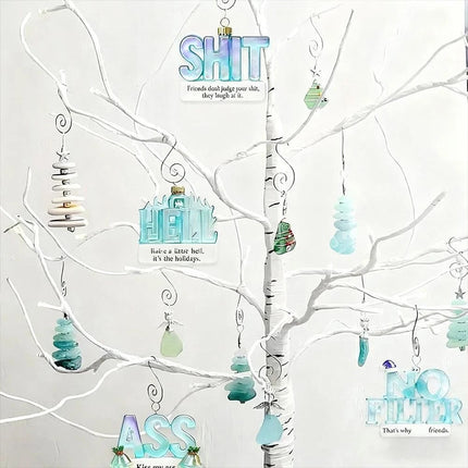 24 Days of Rude & Hilarious Holiday Adult Humor Acrylic Sea Glass Advent Calendar