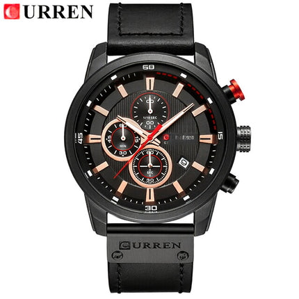 Men's Waterproof Quartz Watch, Multifunction Chronograph Sports Casual Wrist Watch