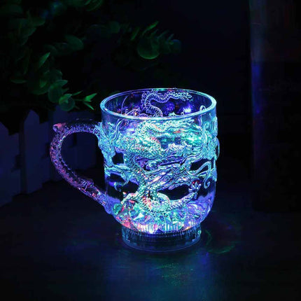 Luminous Dragon Flash Cup Colorful 285ml Lightup Cups Acrylic Gifts for Bar Home