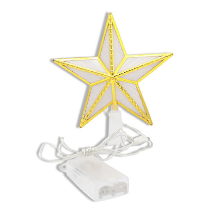 3D Christmas Tree Topper LED Glowing Star Light Projector Party Xmas Decor