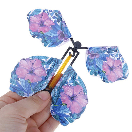 30Pcs Mixed Nature Design Wind-Up Butterflies - Magic Flying Prank Toy, Ideal Insert for Greeting Cards & Surprise Gifts