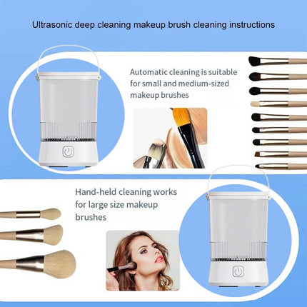 Portable Electric Makeup Brush Cleaner – USB Rechargeable Automatic Cleaning Tool