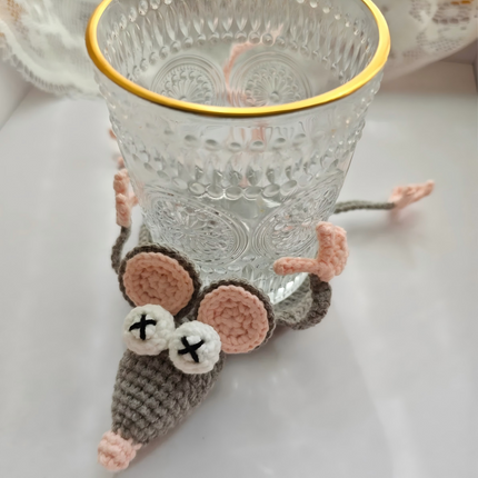 Handmade Crochet 3D Animal Coaster Cute Knitted Round Mug Rug, Heat Resistant Drink Cup Mat for Home Table Decor