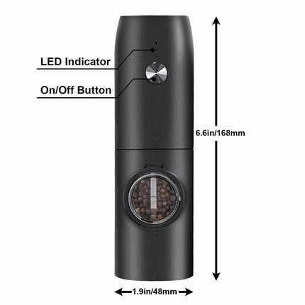 Electric Salt And Pepper Grinder Set USB Rechargeable Salt And Pepper Mill