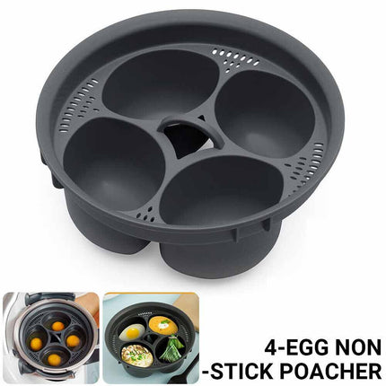 4-Egg Egg Poacher Insert Non-Stick Egg Poacher Accessory For Thermomix TM5 TM6