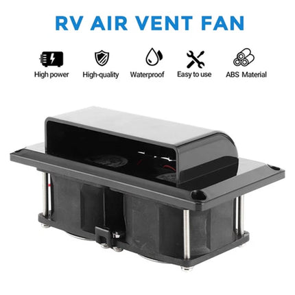 12V RV Side Air Vent Fan, Caravan Motorhome Trailer Boat Ventilator Exhaust Fan