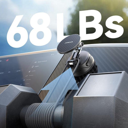 Magnetic Car Phone Mount Foldable Dashboard Holder with Suction Cup Base