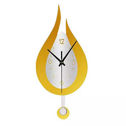 Waterdrop Silent Wall Clock Modern Pendulum Acrylic Wall Hanging Silent Clock