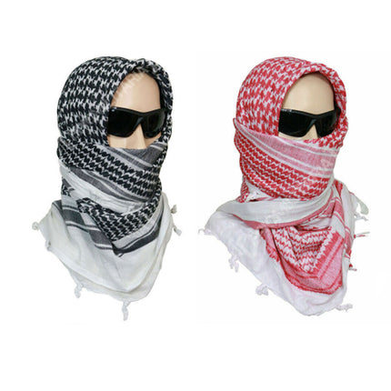 Men Arab Kafiya Keffiyeh Arabic Turban Muslim Shemagh Scarf Palestine Bandana