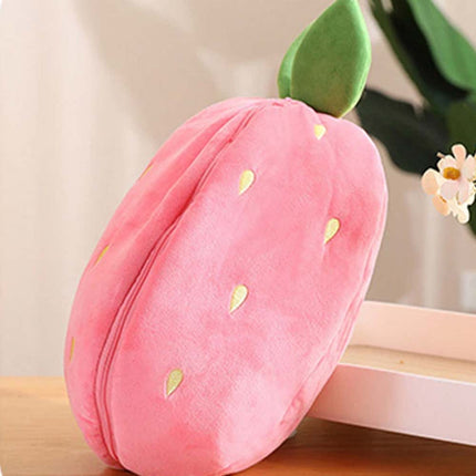 Cute Soft Strawberry Bunny Plush Toy 18cm Rabbit Stuffed Animal Hide-and-Seek Doll Gift