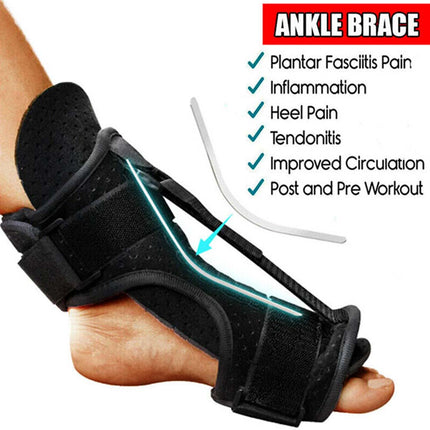 1X Foot Drop Support Ankle Brace Plantar Fasciitis Correction Orthosis Ankle