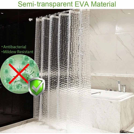 EVA Shower Curtain Waterproof Mildew Resistant 180×200CM Bathroom Bath Decor