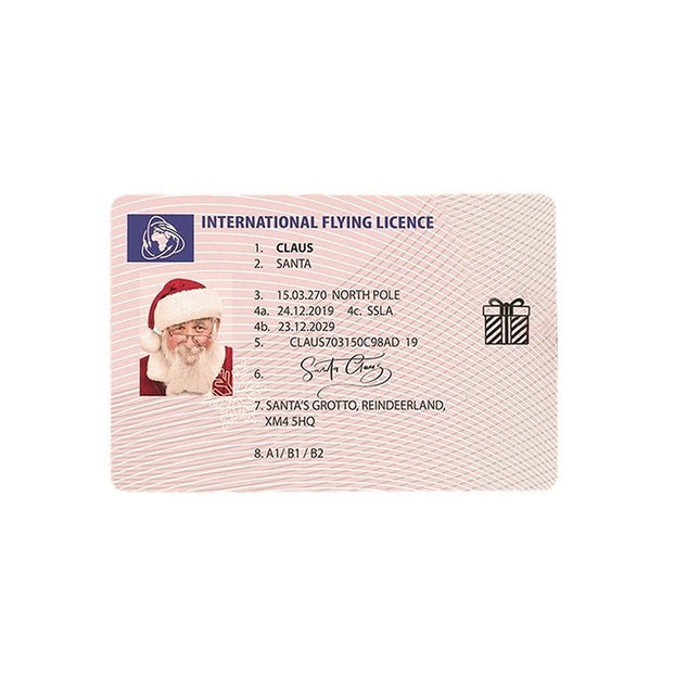 10Pcs Santa Claus Sleigh-Themed International Driving Licence Christmas Gifts