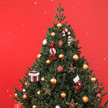 4Pcs Christmas Large Red & White Candy Hanging Pendant Ornaments Xmas Tree Decor