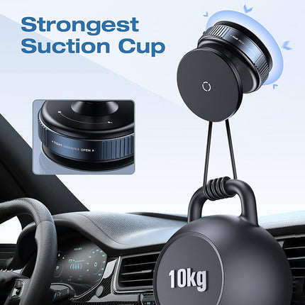 Electric Vacuum Magnetic Suction Cup 360° Rotation Car Phone Holder Stand Mount