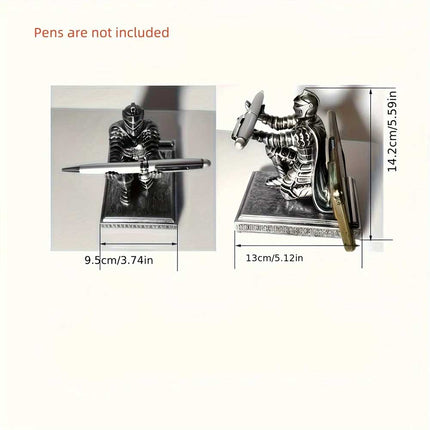 Office Warrior Resin Soldier Pen Holder: Medieval Knight Pencil Organizer & Desk Decor